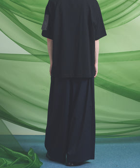 NISHIKAWA KEORI Wool Mix Gabardine Prime Wide Pants