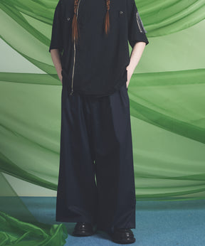 NISHIKAWA KEORI Wool Mix Gabardine Prime Wide Pants