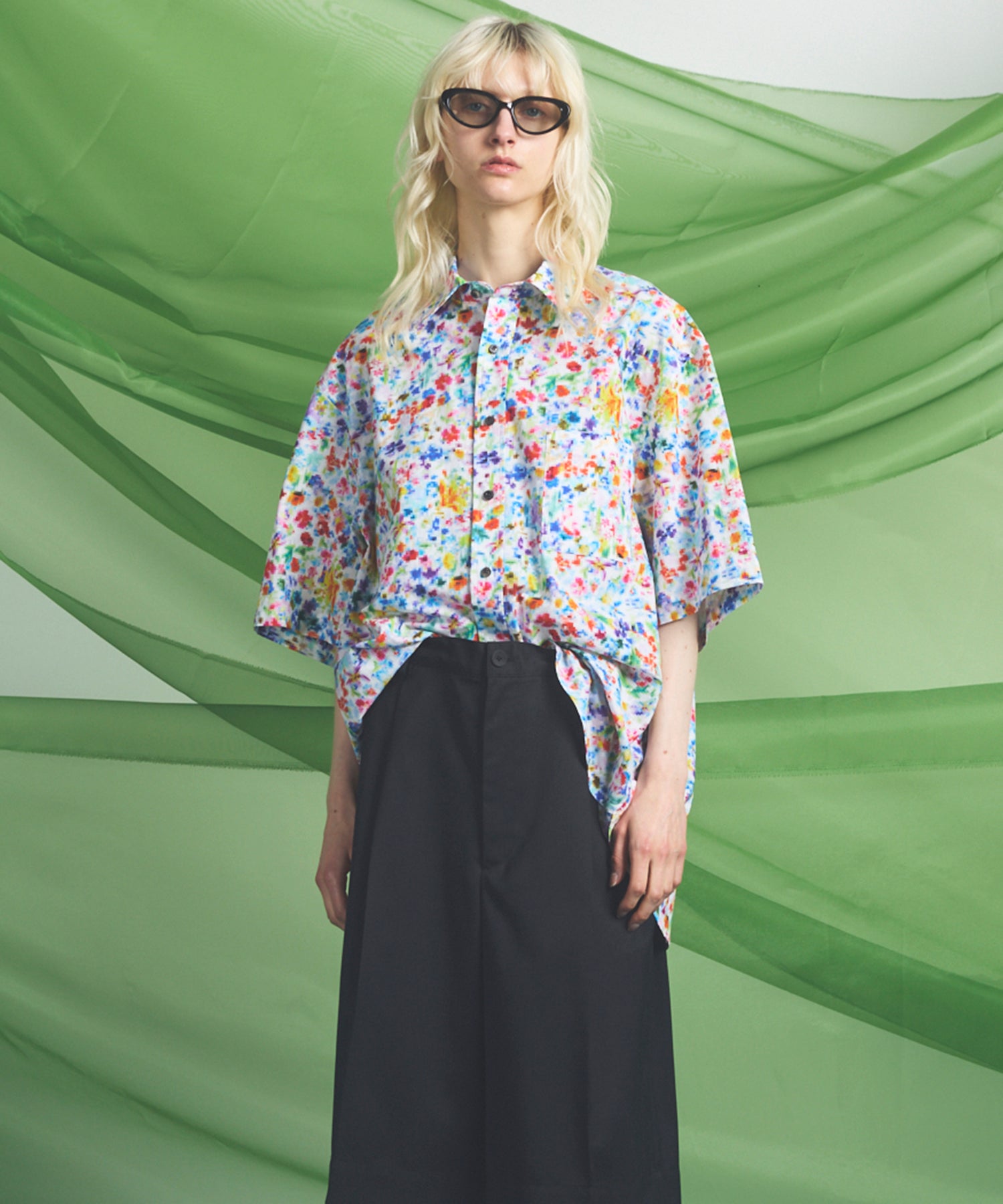 [Italian Dead Stock Fabric] Prime-Over Regular Collar Short Sleeve Shirt