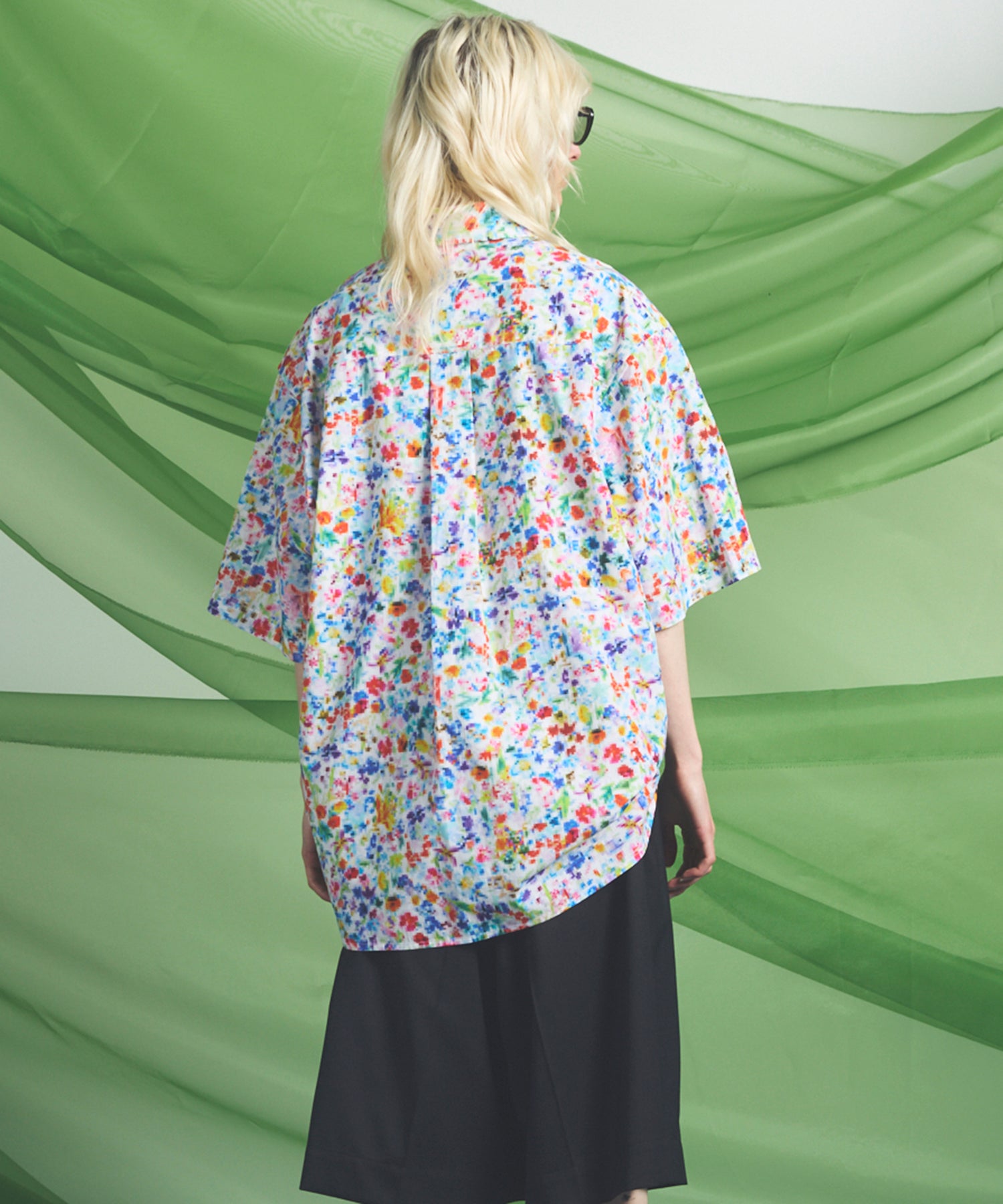 [Italian Dead Stock Fabric] Prime-Over Regular Collar Short Sleeve Shirt