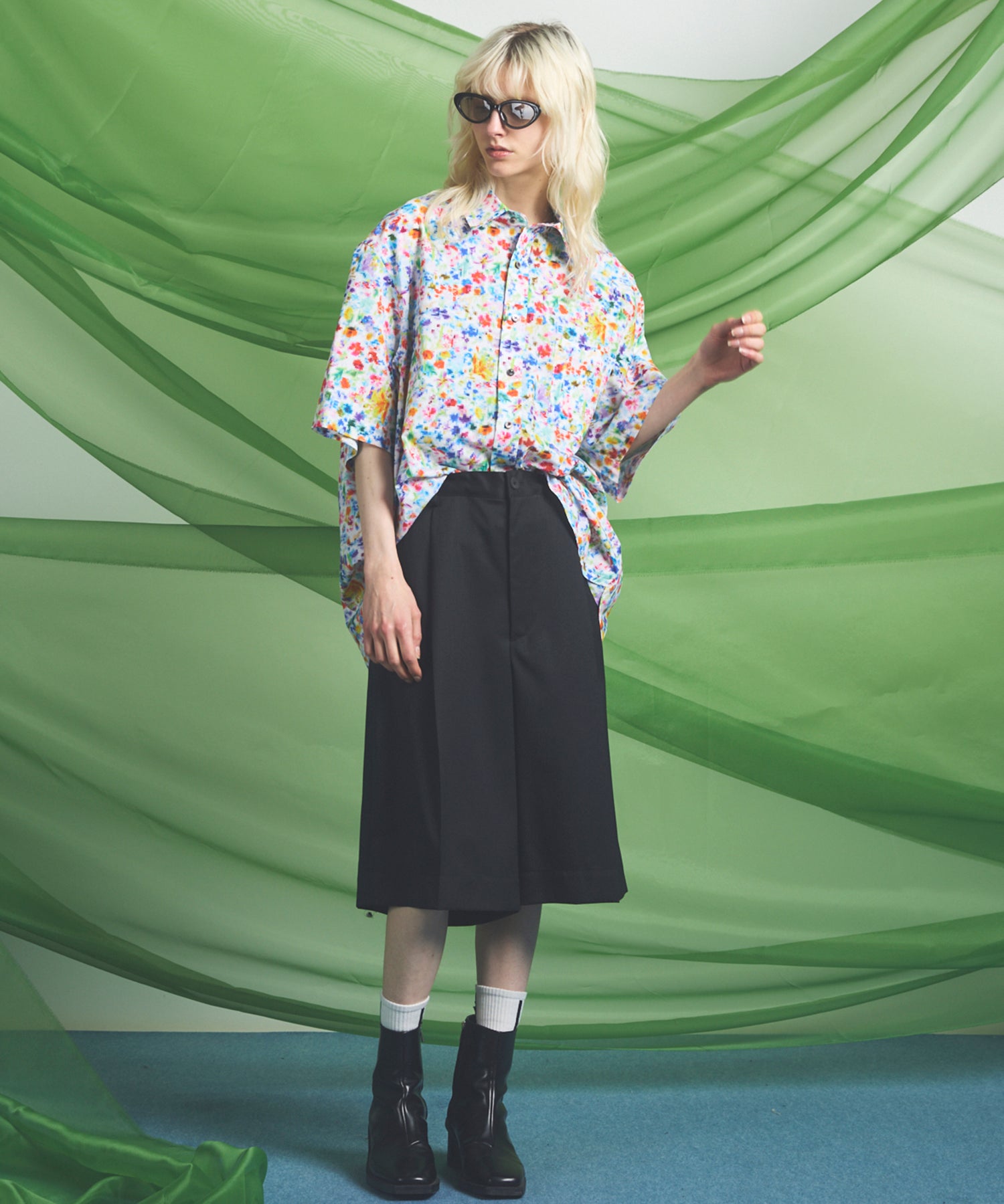 [Italian Dead Stock Fabric] Prime-Over Regular Collar Short Sleeve Shirt