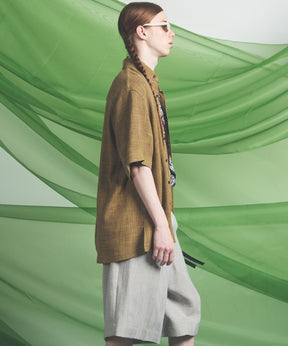 Dry KARAMI Mesh Prime-Over Asymmetric Shirred Shirt