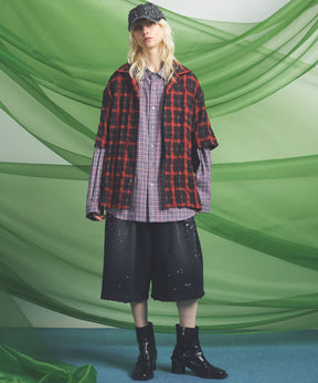 [Italian Dead Stock Fabric] Prime-Over Regular Collar Long Sleeve Shirt