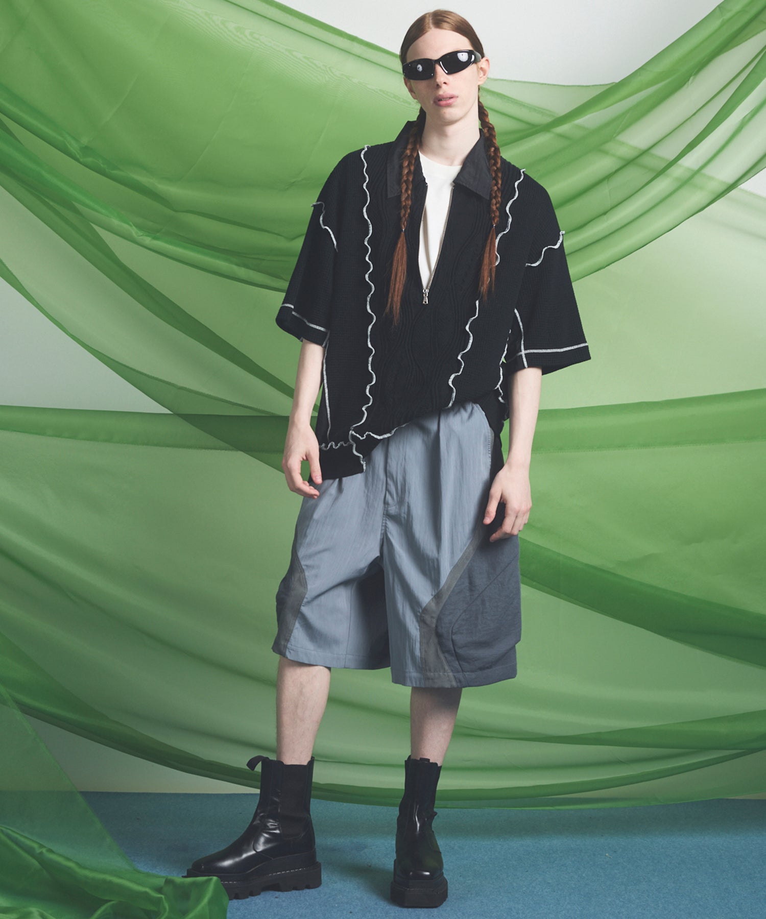 【26SS PRE-ORDER】3D Pocket Curve Switching Prime-Wide One-tuck Shorts