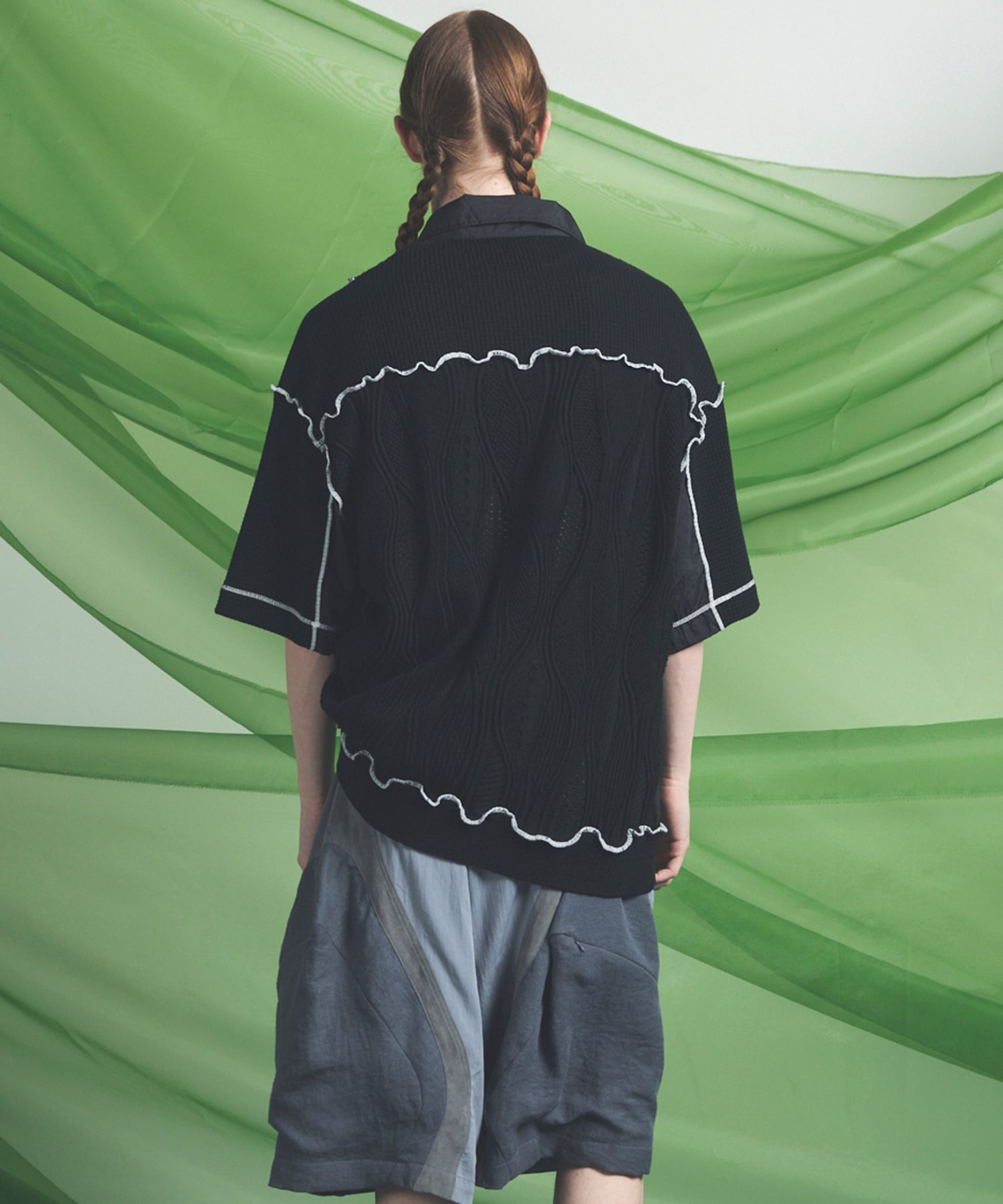 Cotton Bulky Acrylic Blend Prime-Over Gradation Dyeing Knit