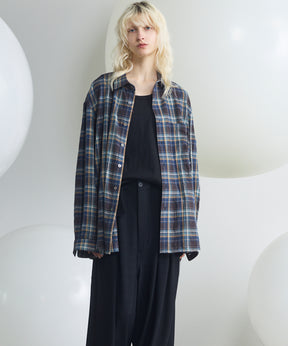 [Italian Dead Stock Fabric] Prime-Over Regular Collar Long Sleeve Shirt