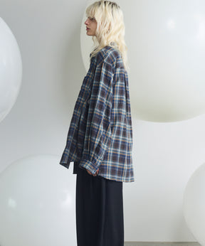 [Italian Dead Stock Fabric] Prime-Over Regular Collar Long Sleeve Shirt