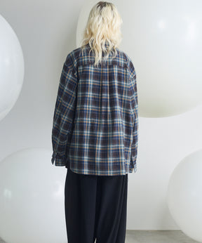[Italian Dead Stock Fabric] Prime-Over Regular Collar Long Sleeve Shirt
