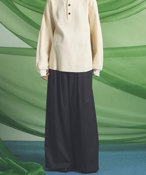 NISHIKAWA KEORI Wool Mix Gabardine Prime Wide Pants