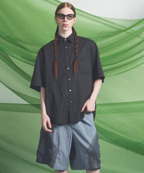 NISHIKAWA KEORI Wool Mix Prime-Over Short Sleeve Shirt