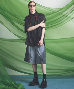 NISHIKAWA KEORI Wool Mix Prime-Over Short Sleeve Shirt