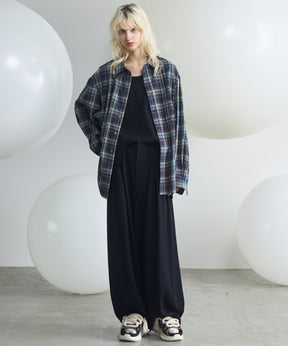 [Italian Dead Stock Fabric] Prime-Over Regular Collar Long Sleeve Shirt