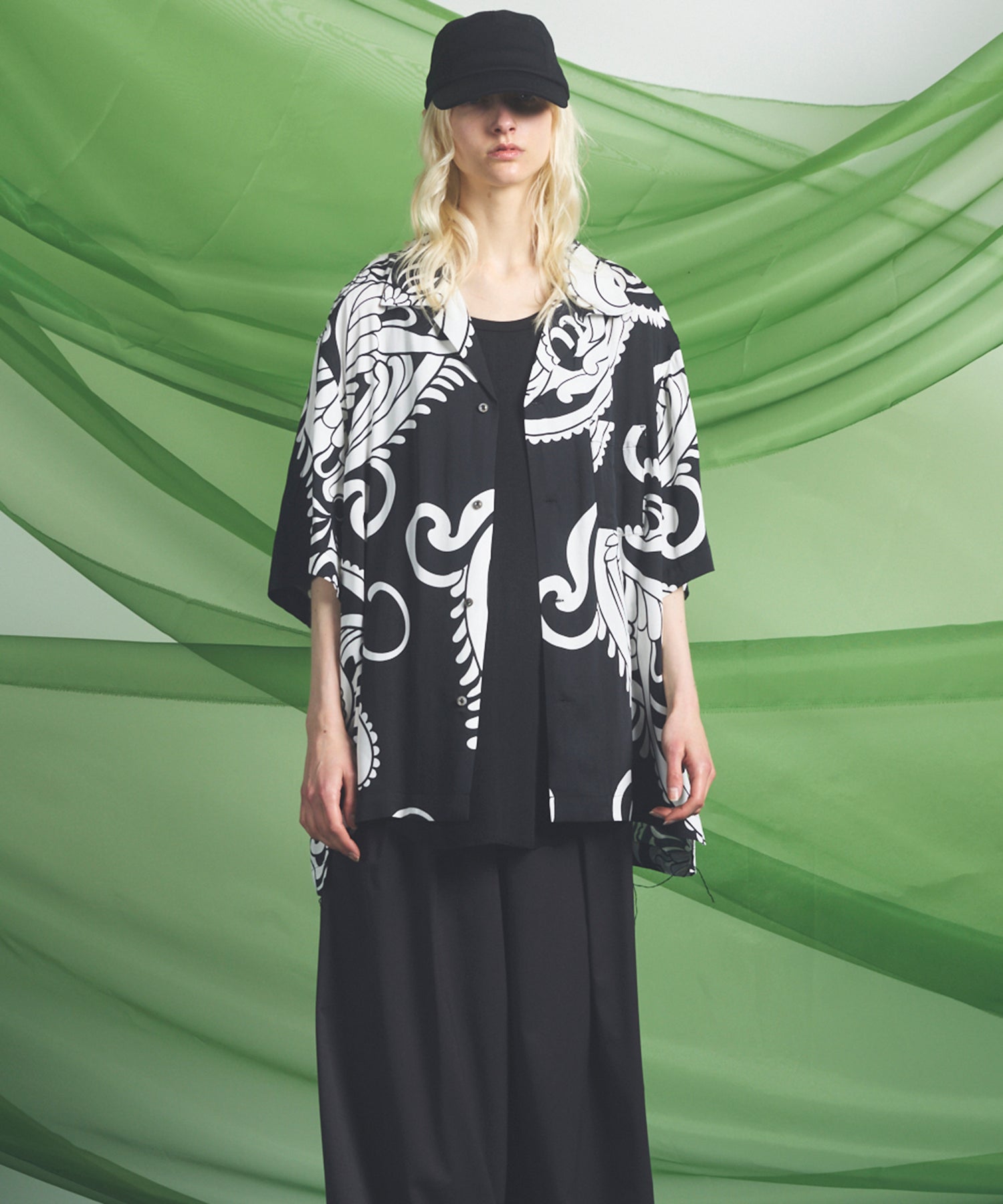 Italian Dead Stock Fabric Prime-Over Open Collar Various Patterns Short Sleeve Shirt