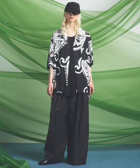 NISHIKAWA KEORI Wool Mix Gabardine Prime Wide Pants