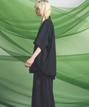 NISHIKAWA KEORI Wool Mix Prime-Over Short Sleeve Shirt