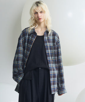 [Italian Dead Stock Fabric] Prime-Over Regular Collar Long Sleeve Shirt