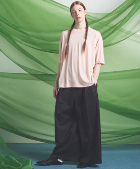 Wool Yarn Prime-Over Short Sleeve Crew Neck T-Shirt