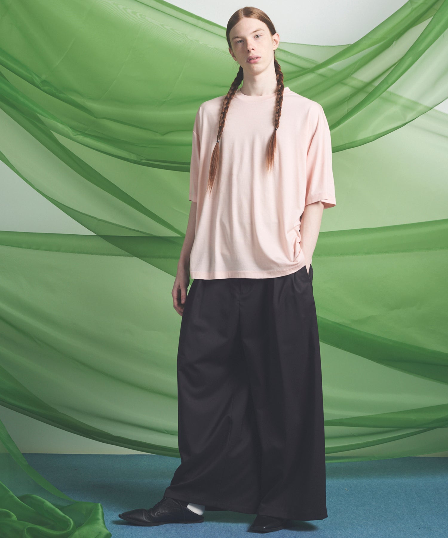 NISHIKAWA KEORI Wool Mix Gabardine Prime Wide Pants