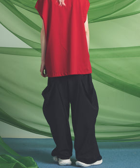 Linen Mix Slab Side Big Pocket Prime-Wide Pants