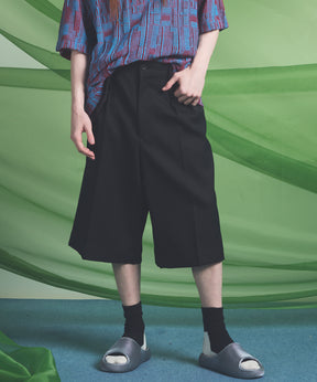 4 Colors Chambray Washable Wool Prime-Wide Shorts