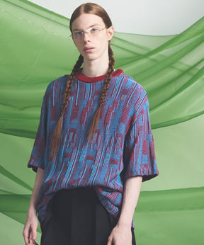 Cotton Bulky Acrylic Blend Prime-Over Gradation Dyeing Knit