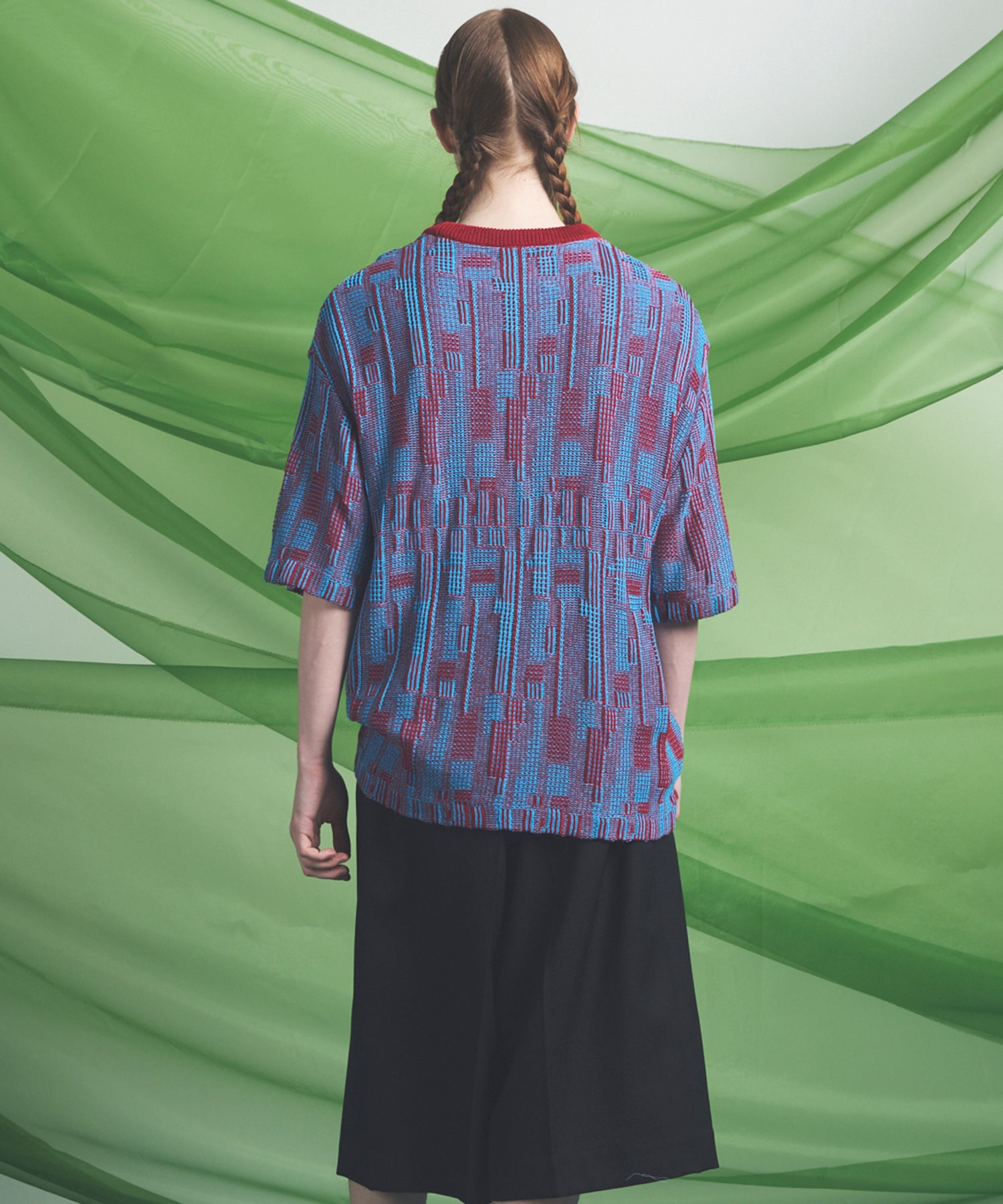 Cotton Bulky Acrylic Blend Prime-Over Gradation Dyeing Knit