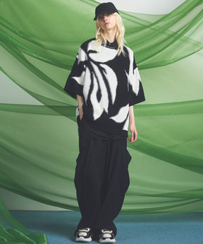 Linen Mix Slab Side Big Pocket Prime-Wide Pants