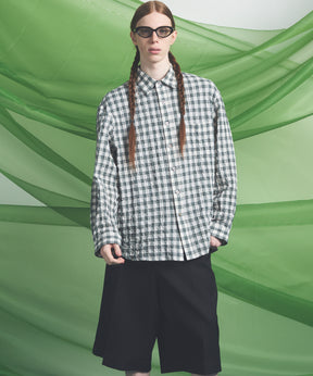 [Italian Dead Stock Fabric] Prime-Over Regular Collar Long Sleeve Shirt