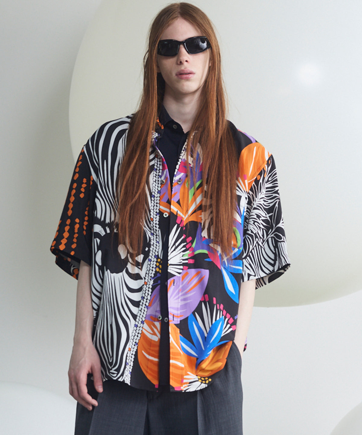 【26SS PRE-ORDER】【Italian Dead Stock Fabric】Prime-Over Open Collar Various Patterns Short Sleeve Shirt
