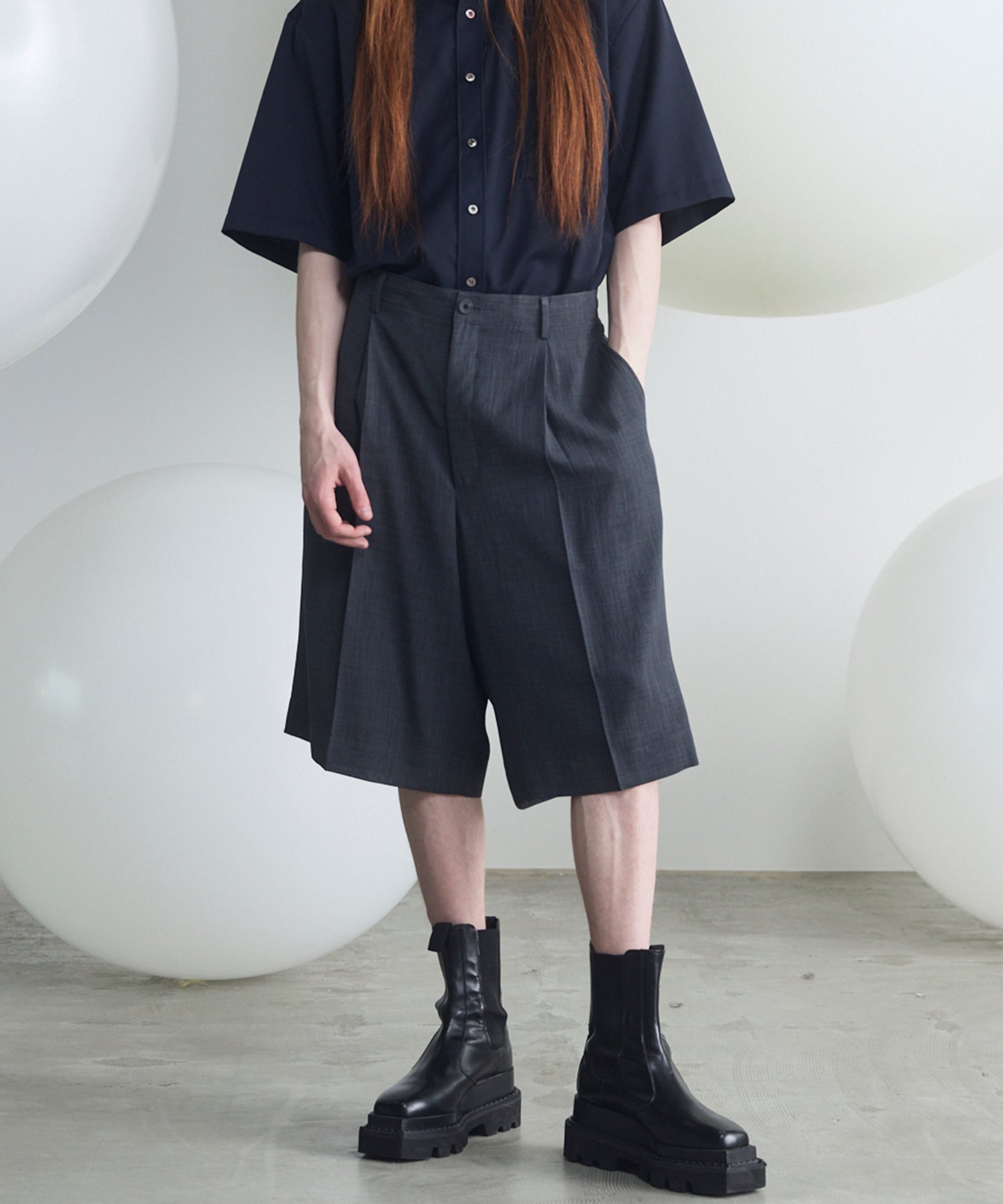 【26SS PRE-ORDER】Triacetate Prime-Wide Shorts