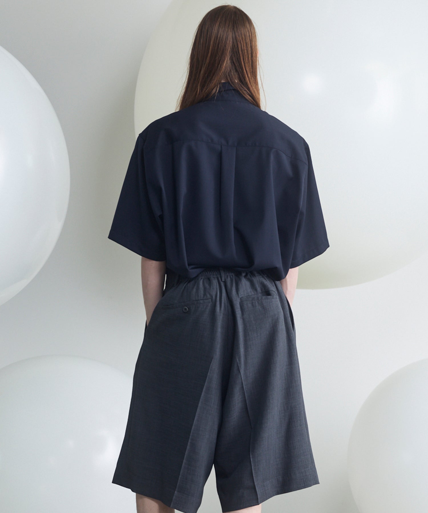 NISHIKAWA KEORI Wool Mix Prime-Over Short Sleeve Shirt