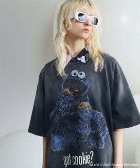 【PRE-ORDER】【MOVIE SERIES】「SESAME STREET」- Got Cookie - Prime-Over Crew Neck Short Sleeve T-Shirt