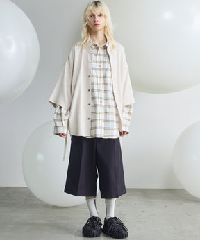 [Italian Dead Stock Fabric] Prime-Over Regular Collar Long Sleeve Shirt