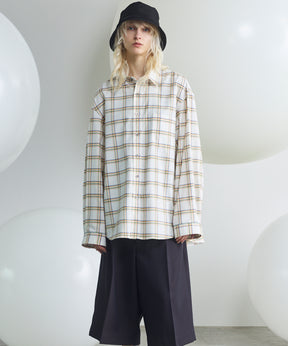 [Italian Dead Stock Fabric] Prime-Over Regular Collar Long Sleeve Shirt