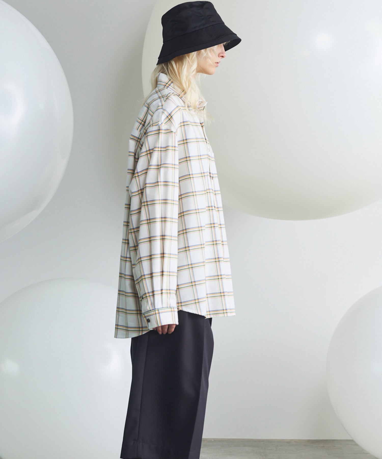 [Italian Dead Stock Fabric] Prime-Over Regular Collar Long Sleeve Shirt