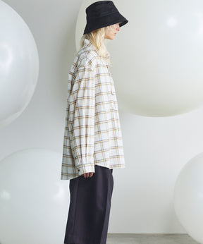 [Italian Dead Stock Fabric] Prime-Over Regular Collar Long Sleeve Shirt