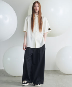 NISHIKAWA KEORI Wool Mix Gabardine Prime Wide Pants