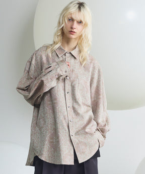 [Italian Dead Stock Fabric] Prime-Over Regular Collar Long Sleeve Shirt