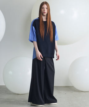 NISHIKAWA KEORI Wool Mix Gabardine Prime Wide Pants