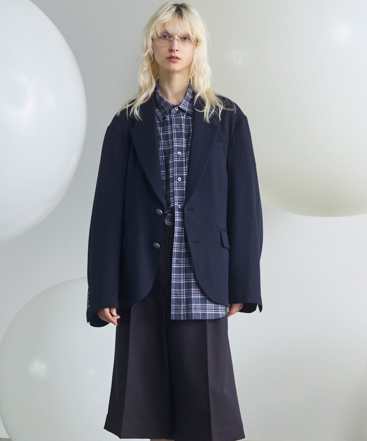 Slab Rayon Relax-Over 2B Tailored Jacket
