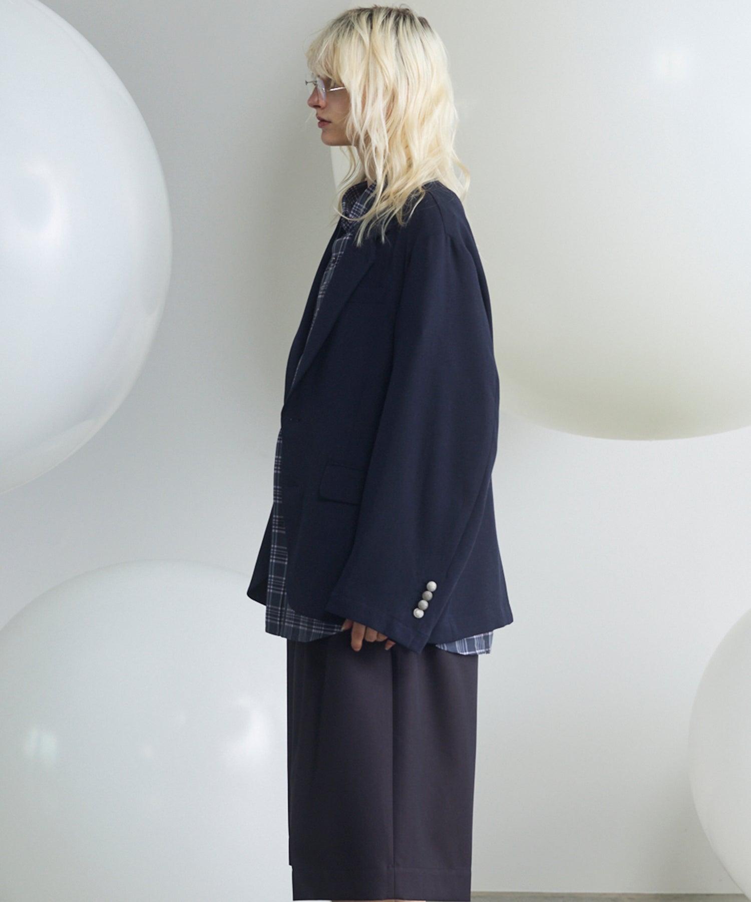 Slab Rayon Relax-Over 2B Tailored Jacket