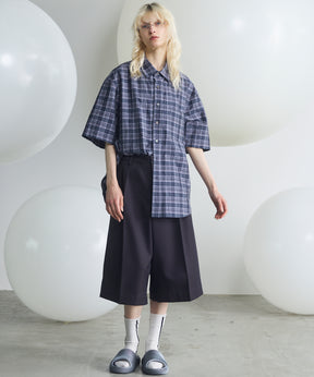 [Italian Dead Stock Fabric] Prime-Over Regular Collar Short Sleeve Shirt