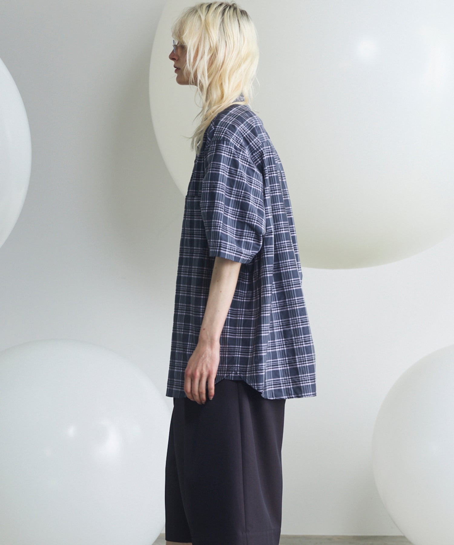 [Italian Dead Stock Fabric] Prime-Over Regular Collar Short Sleeve Shirt