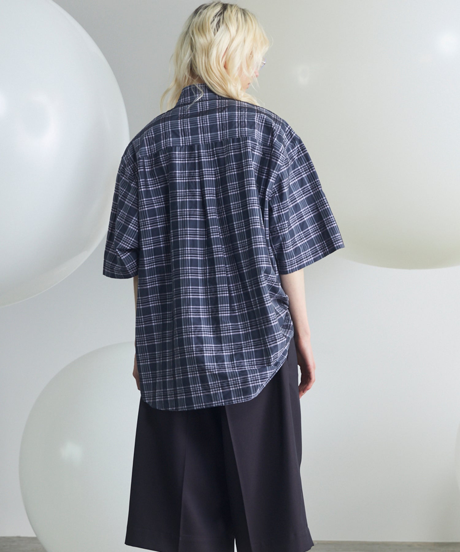[Italian Dead Stock Fabric] Prime-Over Regular Collar Short Sleeve Shirt
