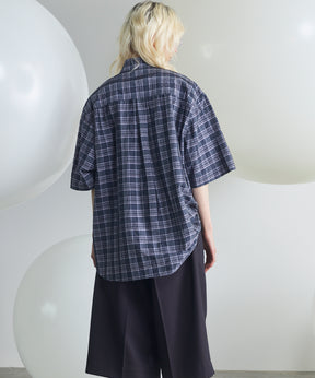 [Italian Dead Stock Fabric] Prime-Over Regular Collar Short Sleeve Shirt