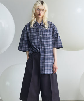 [Italian Dead Stock Fabric] Prime-Over Regular Collar Short Sleeve Shirt
