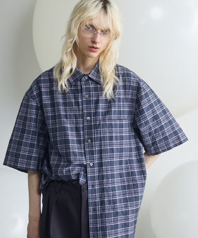 [Italian Dead Stock Fabric] Prime-Over Regular Collar Short Sleeve Shirt