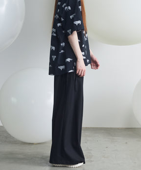 NISHIKAWA KEORI Wool Mix Gabardine Prime Wide Pants