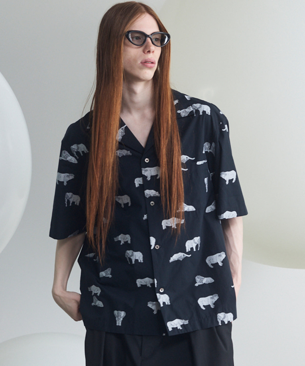 【26SS PRE-ORDER】【Italian Dead Stock Fabric】Prime-Over Open Collar Various Patterns Short Sleeve Shirt