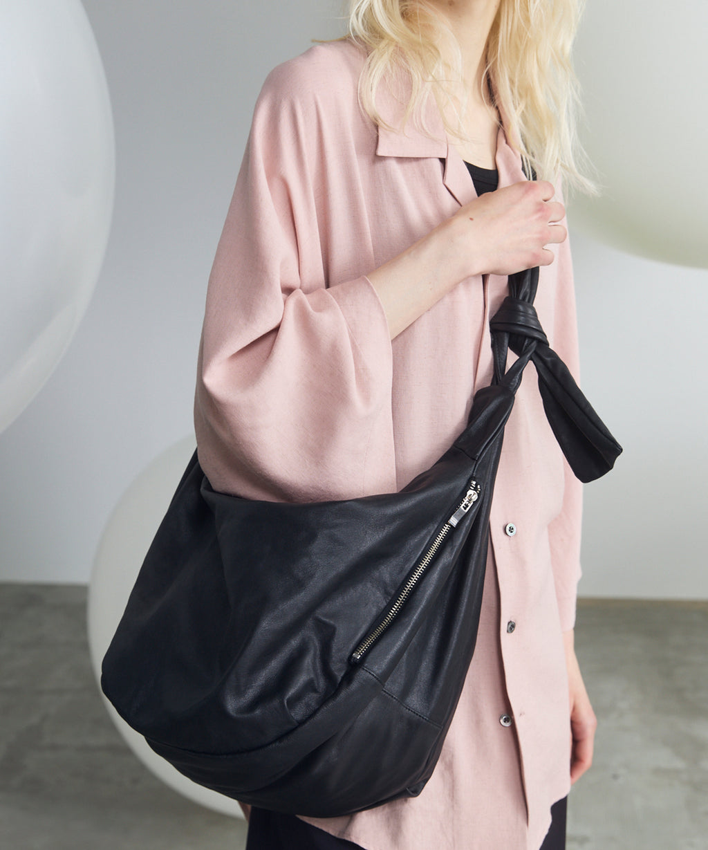 Leather Shoulder “BANANA” Bag